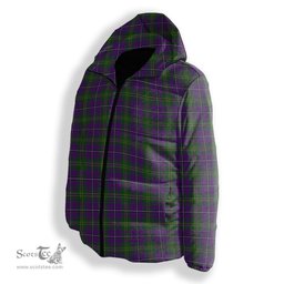 ScotsTee Shop Scottish Hay of Megginch Premium Tartan Down Jacket Winter White Duck Down Plaid