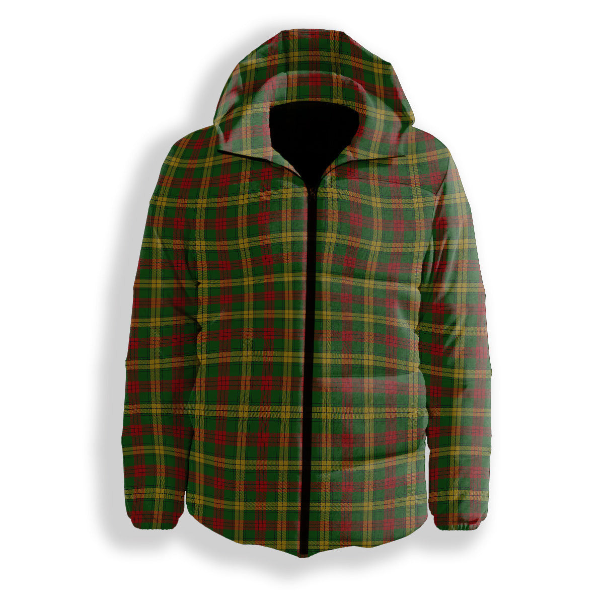 ScotsTee Shop Scottish McMillan Society of Glasgow Premium Tartan Down Jacket Winter White Duck Down Plaid