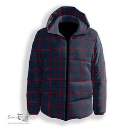 ScotsTee Shop Scottish Montgomery of Ayrshire Modern Premium Tartan Down Jacket Winter White Duck Down Plaid