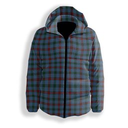 ScotsTee Shop Scottish Montgomery of Ayrshire Ancient Premium Tartan Down Jacket Winter White Duck Down Plaid