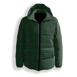 ScotsTee Shop Scottish MacLean of Duart Hunting Premium Tartan Down Jacket Winter White Duck Down Plaid