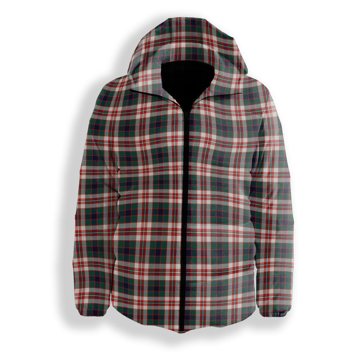 ScotsTee Shop Scottish Robertson Dress Modern Premium Tartan Down Jacket Winter White Duck Down Plaid