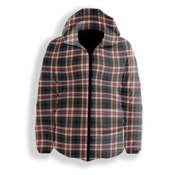 ScotsTee Shop Scottish Robertson Dress Modern Premium Tartan Down Jacket Winter White Duck Down Plaid