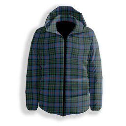 ScotsTee Shop Scottish McCallum of Berwick Ancient Premium Tartan Down Jacket Winter White Duck Down Plaid