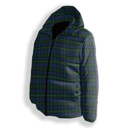 ScotsTee Shop Scottish MacKenzie Vestiarium Scoticum Premium Tartan Down Jacket Winter White Duck Down Plaid