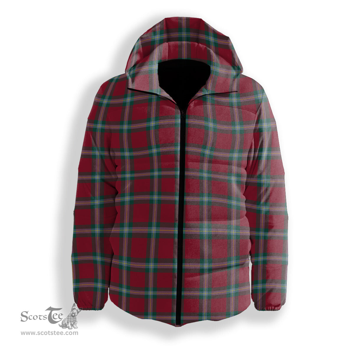 ScotsTee Shop Scottish McLaine of Loch Buie Modern Premium Tartan Down Jacket Winter White Duck Down Plaid