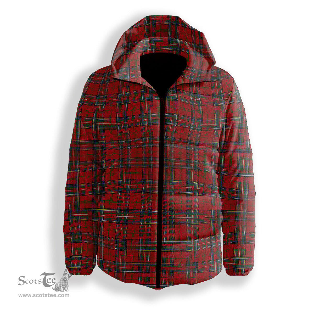ScotsTee Shop Scottish Stewart of Appin VS Premium Tartan Down Jacket Winter White Duck Down Plaid