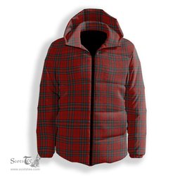 ScotsTee Shop Scottish Stewart of Appin VS Premium Tartan Down Jacket Winter White Duck Down Plaid