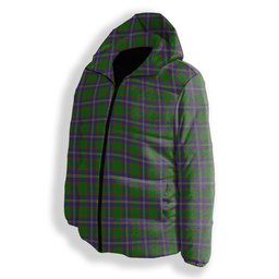 ScotsTee Shop Scottish Strange of Balkaskie SC Premium Tartan Down Jacket Winter White Duck Down Plaid