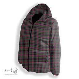 ScotsTee Shop Scottish Graham of Airth Ancient Premium Tartan Down Jacket Winter White Duck Down Plaid
