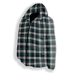 ScotsTee Shop Scottish Graham Dress Modern Premium Tartan Down Jacket Winter White Duck Down Plaid