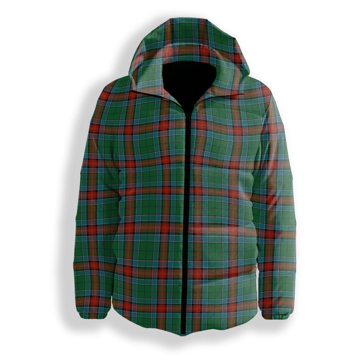 ScotsTee Shop Scottish Jardine Dress Ancient Premium Tartan Down Jacket Winter White Duck Down Plaid