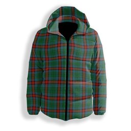 ScotsTee Shop Scottish Jardine Dress Ancient Premium Tartan Down Jacket Winter White Duck Down Plaid