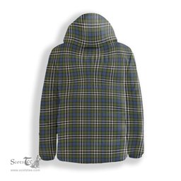 ScotsTee Shop Scottish McDonell of Glengarry Dress Ancient Premium Tartan Down Jacket Winter White Duck Down Plaid