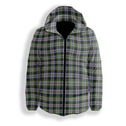 ScotsTee Shop Scottish MacCracken Dress Premium Tartan Down Jacket Winter White Duck Down Plaid