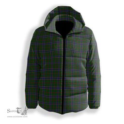 ScotsTee Shop Scottish Ogilvie of Inverarity Wilsons_ Premium Tartan Down Jacket Winter White Duck Down Plaid