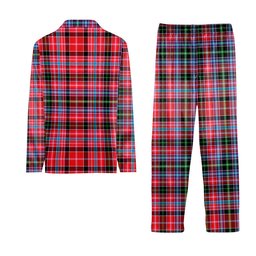 ScotsTee Shop Scottish Straiton Crest Tartan Pajama Satin Velvet Flannel Pajama Set