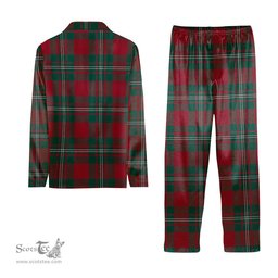 ScotsTee Shop Scottish Strang Modern Crest Tartan Pajama Satin Velvet Flannel Pajama Set