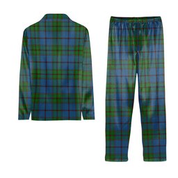 ScotsTee Shop Scottish Strachan Ancient Crest Tartan Pajama Satin Velvet Flannel Pajama Set