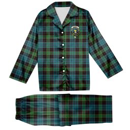 ScotsTee Shop Scottish Stewart Old Ancient Clan Crest Tartan Pajama Satin Velvet Flannel Pajama Set