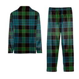 ScotsTee Shop Scottish Stewart Old Ancient Clan Crest Tartan Pajama Satin Velvet Flannel Pajama Set