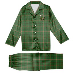 ScotsTee Shop Scottish Strachan Hunting Ancient Crest Tartan Pajama Satin Velvet Flannel Pajama Set
