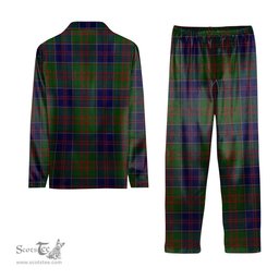 ScotsTee Shop Scottish Stewart of Appin Hunting Crest Tartan Pajama Satin Velvet Flannel Pajama Set