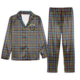 ScotsTee Shop Scottish Stirling SC Crest Tartan Pajama Satin Velvet Flannel Pajama Set