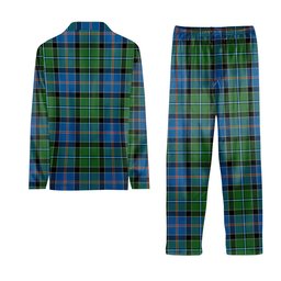 ScotsTee Shop Scottish Stirling Ancient Crest Tartan Pajama Satin Velvet Flannel Pajama Set