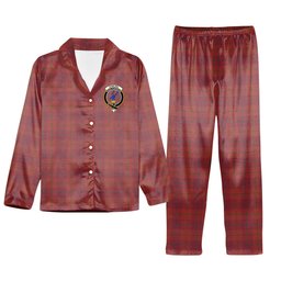 ScotsTee Shop Scottish Stirling of Keir Ancient Crest Tartan Pajama Satin Velvet Flannel Pajama Set