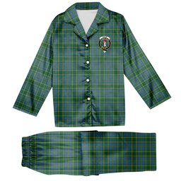 ScotsTee Shop Scottish Taylor Ancient Crest Tartan Pajama Satin Velvet Flannel Pajama Set