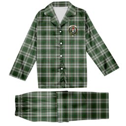 ScotsTee Shop Scottish Taylor Dress Crest Tartan Pajama Satin Velvet Flannel Pajama Set