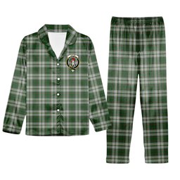ScotsTee Shop Scottish Taylor Dress Crest Tartan Pajama Satin Velvet Flannel Pajama Set