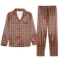 ScotsTee Shop Scottish Stewart Royal Ancient Crest Tartan Pajama Satin Velvet Flannel Pajama Set