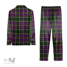 ScotsTee Shop Scottish Taylor Crest Tartan Pajama Satin Velvet Flannel Pajama Set