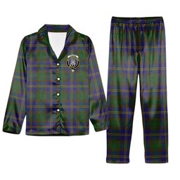 ScotsTee Shop Scottish Strange of Balkaskie Crest Tartan Pajama Satin Velvet Flannel Pajama Set