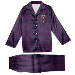 ScotsTee Shop Scottish Wardlaw Crest Tartan Pajama Satin Velvet Flannel Pajama Set