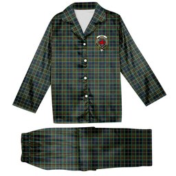 ScotsTee Shop Scottish Young Enterprise Scotland Crest Tartan Pajama Satin Velvet Flannel Pajama Set