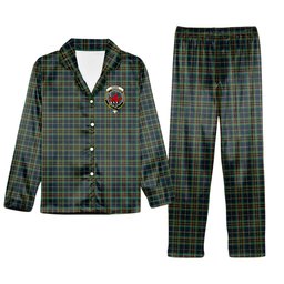 ScotsTee Shop Scottish Young Enterprise Scotland Crest Tartan Pajama Satin Velvet Flannel Pajama Set
