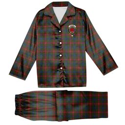 ScotsTee Shop Scottish Wilson Janet Crest Tartan Pajama Satin Velvet Flannel Pajama Set