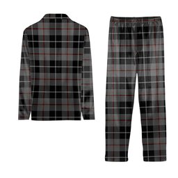 ScotsTee Shop Scottish Thompson Society Grey Crest Tartan Pajama Satin Velvet Flannel Pajama Set