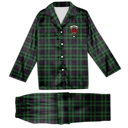 ScotsTee Shop Scottish Wilsons 064 2 Crest Tartan Pajama Satin Velvet Flannel Pajama Set