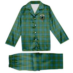 ScotsTee Shop Scottish Turnbull Hunting Ancient Clan Crest Tartan Pajama Satin Velvet Flannel Pajama Set