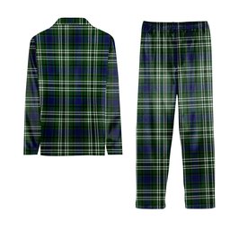 ScotsTee Shop Scottish Spottiswood Crest Tartan Pajama Satin Velvet Flannel Pajama Set