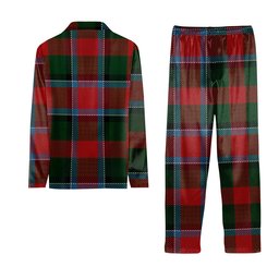 ScotsTee Shop Scottish Thomson Mackinlay Crest Tartan Pajama Satin Velvet Flannel Pajama Set