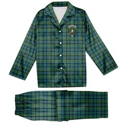 ScotsTee Shop Scottish Stephenson Hunting Ancient Crest Tartan Pajama Satin Velvet Flannel Pajama Set