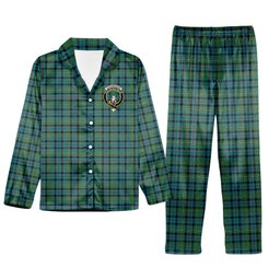 ScotsTee Shop Scottish Stephenson Hunting Ancient Crest Tartan Pajama Satin Velvet Flannel Pajama Set
