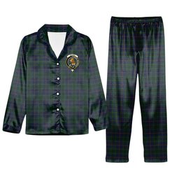 ScotsTee Shop Scottish Walker Hunting Crest Tartan Pajama Satin Velvet Flannel Pajama Set