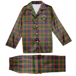 ScotsTee Shop Scottish Stephenson Old Modern Crest Tartan Pajama Satin Velvet Flannel Pajama Set