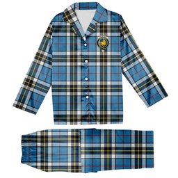 ScotsTee Shop Scottish Thompson Society Crest Tartan Pajama Satin Velvet Flannel Pajama Set